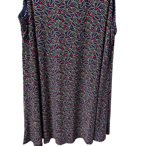 Anne Klein Sleeveless Dress With Geometric Pattern blue multi sz 2X??? dress - Picture 2 of 12